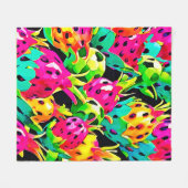 Dragon Fruit Vivid Muster Fleecedecke (Vorderseite (Horizontal))