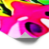 Dragon Fruit Vivid Muster Poster (Ecke)