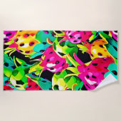 Dragon Fruit Vivid Muster Strandtuch (Vorderseite)