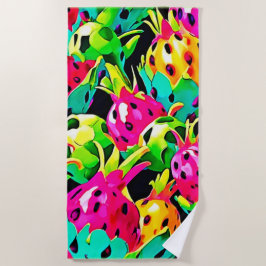 Dragon Fruit Vivid Muster Strandtuch