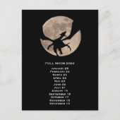 Dragon Full Moon 2024 Europe Date Postkarte (Vorderseite)