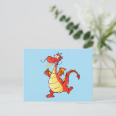 Dragon Funny Happy Postkarte (Stehend Vorderseite)