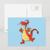 Dragon Funny Happy Postkarte (Vorne/Hinten)