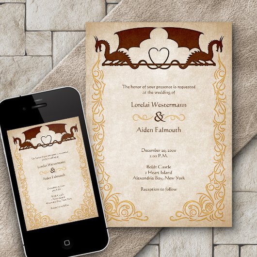 Dragon Gamer Fantasy Einladung