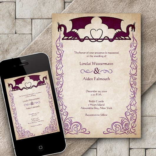 Dragon Gamer Fantasy Einladung