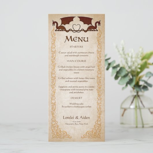 Dragon Gamer Fantasy Menu (Stehend Vorderseite)