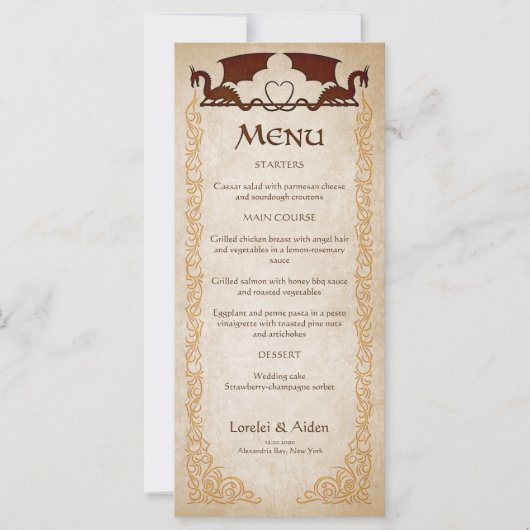 Dragon Gamer Fantasy Menu (Vorderseite)