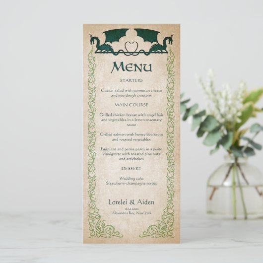 Dragon Gamer Fantasy Menu (Stehend Vorderseite)