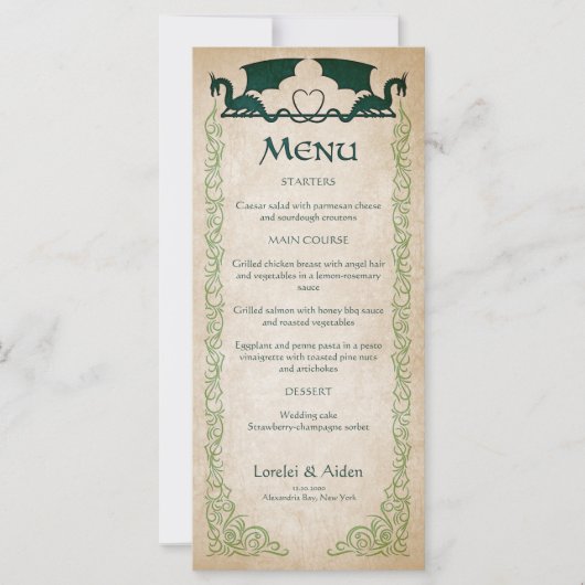 Dragon Gamer Fantasy Menu (Vorderseite)