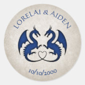 Dragon Gamer Fantasy Runder Aufkleber (Vorderseite)