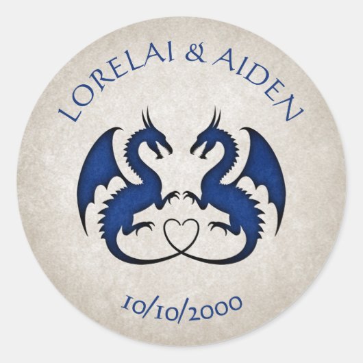 Dragon Gamer Fantasy Runder Aufkleber (Vorderseite)