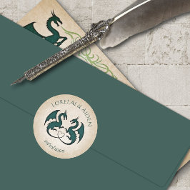 Dragon Gamer Fantasy Runder Aufkleber