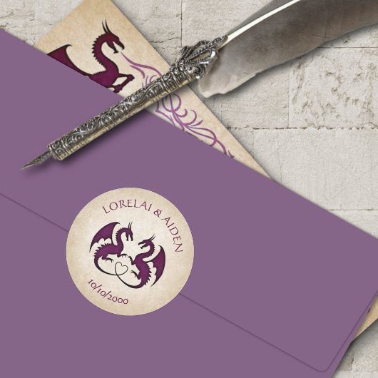 Dragon Gamer Fantasy Runder Aufkleber