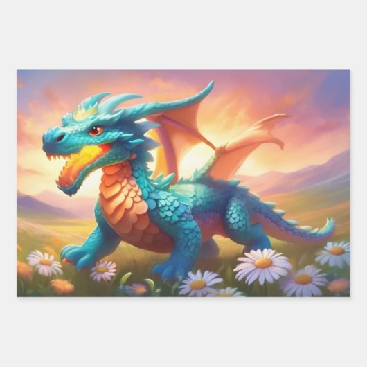 Dragon Geschenkpapier Set (Vorderseite 3)