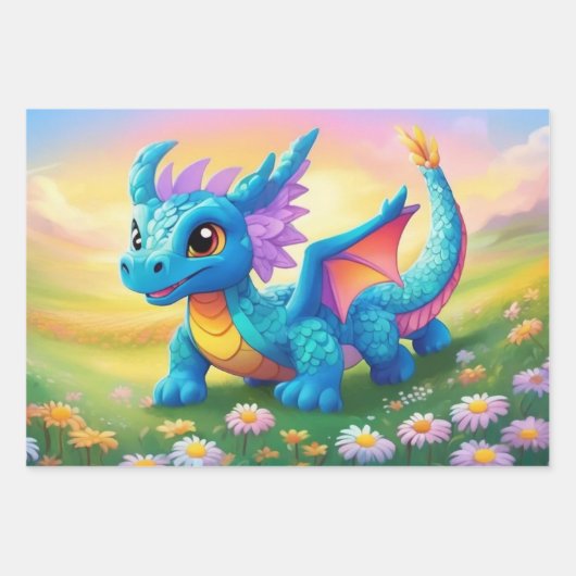 Dragon Geschenkpapier Set (Vorderseite 2)