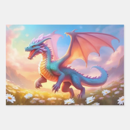 Dragon Geschenkpapier Set (Vorderseite)