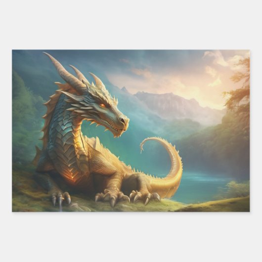 Dragon Geschenkpapier Set (Vorderseite 3)
