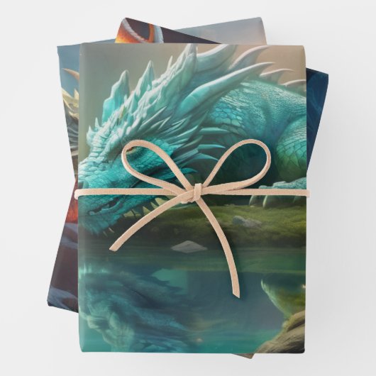 Dragon Geschenkpapier Set (Beispiel)