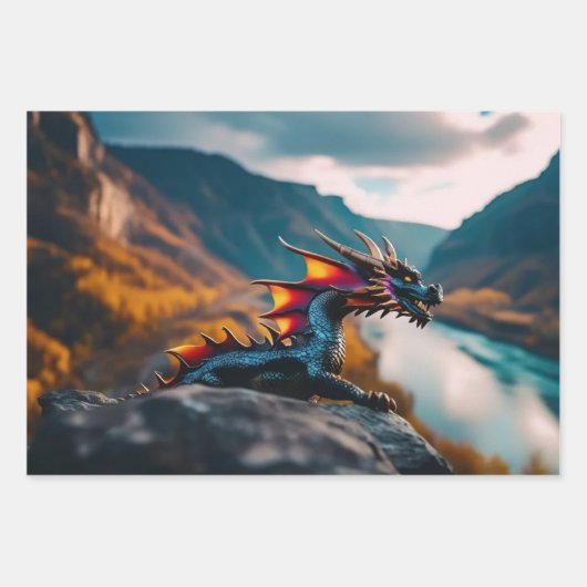 Dragon Geschenkpapier Set (Vorderseite 3)