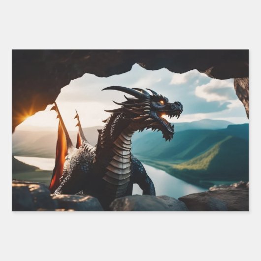 Dragon Geschenkpapier Set (Vorderseite 2)