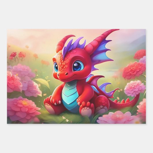 Dragon Geschenkpapier Set (Vorderseite 3)
