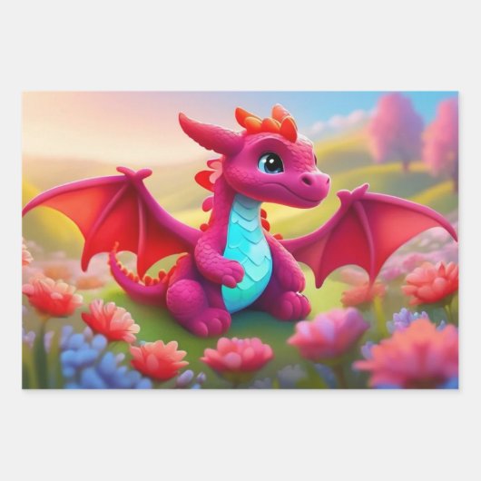 Dragon Geschenkpapier Set (Vorderseite 2)