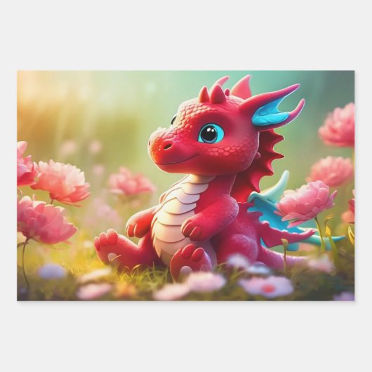 Dragon Geschenkpapier Set (Vorderseite)