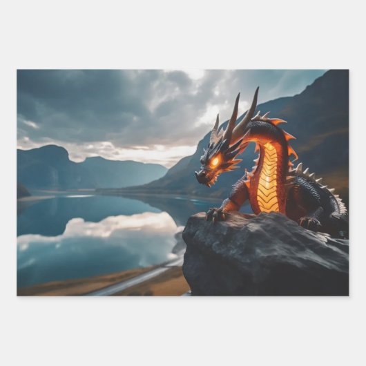 Dragon Geschenkpapier Set (Vorderseite 3)