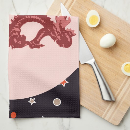 Dragon Geschirrtuch (Viertel Falte)