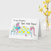 Dragon Get Well Card für Tochter Karte (Gelbe Blume)
