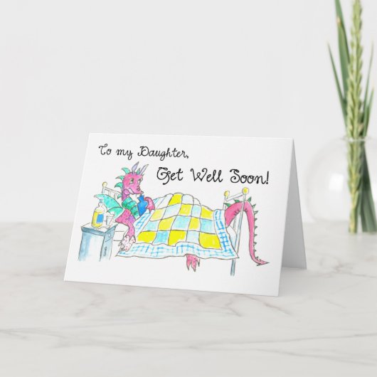 Dragon Get Well Card für Tochter Karte (Vorderseite)
