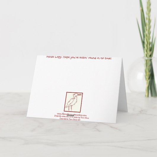 Dragon Get Well Card Karte (Rückseite)