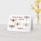 Dragon Get Well Card Karte (Gelbe Blume)