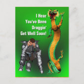 Dragon Get Well Postkarte (Vorderseite)