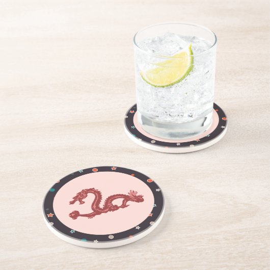 Dragon Getränkeuntersetzer (Seite)