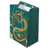 Dragon Gift Bag Mittlere Geschenktüte (Rückseite Schrägansicht)