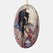 Dragon Girl Fantasy Kunst, Dichtung und Musik Keramik Ornament (Rechts)