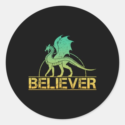 Dragon Glauver Fantasy Fan Runder Aufkleber (Vorderseite)