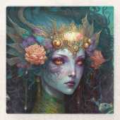 Dragon Goddess Queen Fantasy Art Glasuntersetzer (Vorderseite)