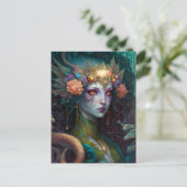 Dragon Goddess Queen Fantasy Art Postkarte (Stehend Vorderseite)