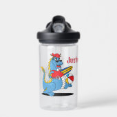 Dragon Going to the Beach Water Flasche für Kinder (Vorne)