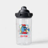 Dragon Going to the Beach Water Flasche für Kinder (Rückseite)