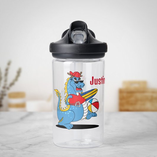 Dragon Going to the Beach Water Flasche für Kinder