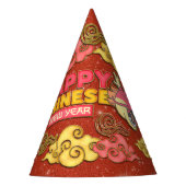 Dragon Gold Auspicious Wolken Chinesisch Neues Jah Partyhütchen (Vorderseite)