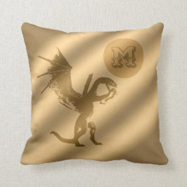 Dragon Gold Luxury Monogram Kissen