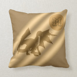 Dragon Gold Luxury Monogram Kissen