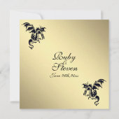 Dragon Gold Wedding Einladung (Rückseite)