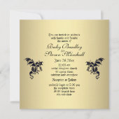 Dragon Gold Wedding Einladung (Vorderseite)