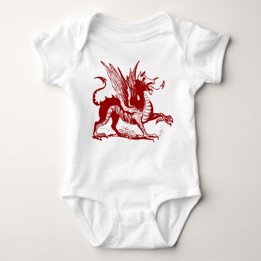 Dragon Graving - Ruby Red Baby Strampler (Vorderseite)
