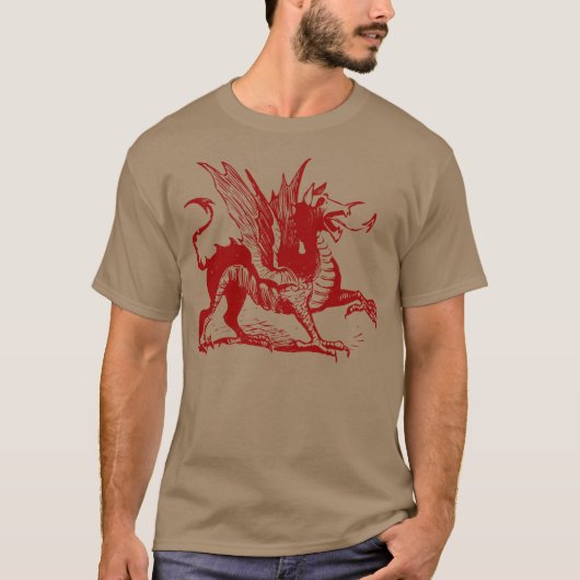 Dragon Graving - Ruby Red T-Shirt (Vorderseite)